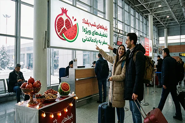 بلیط هواپیما شب چله