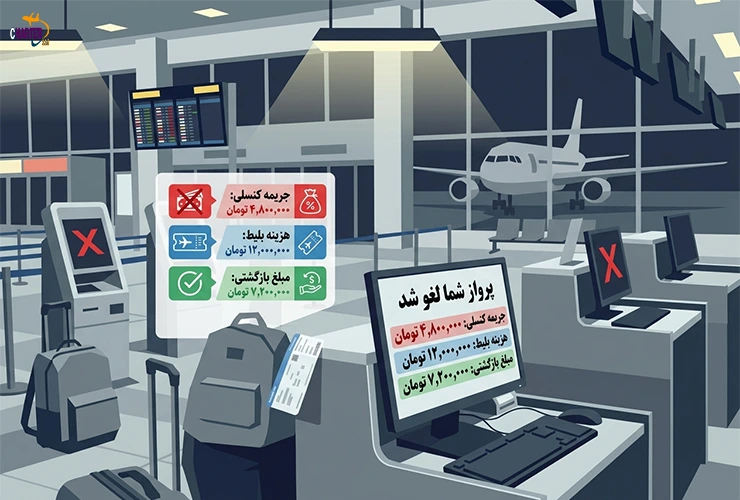 جریمه کنسلی بلیط هواپیما چقدر است